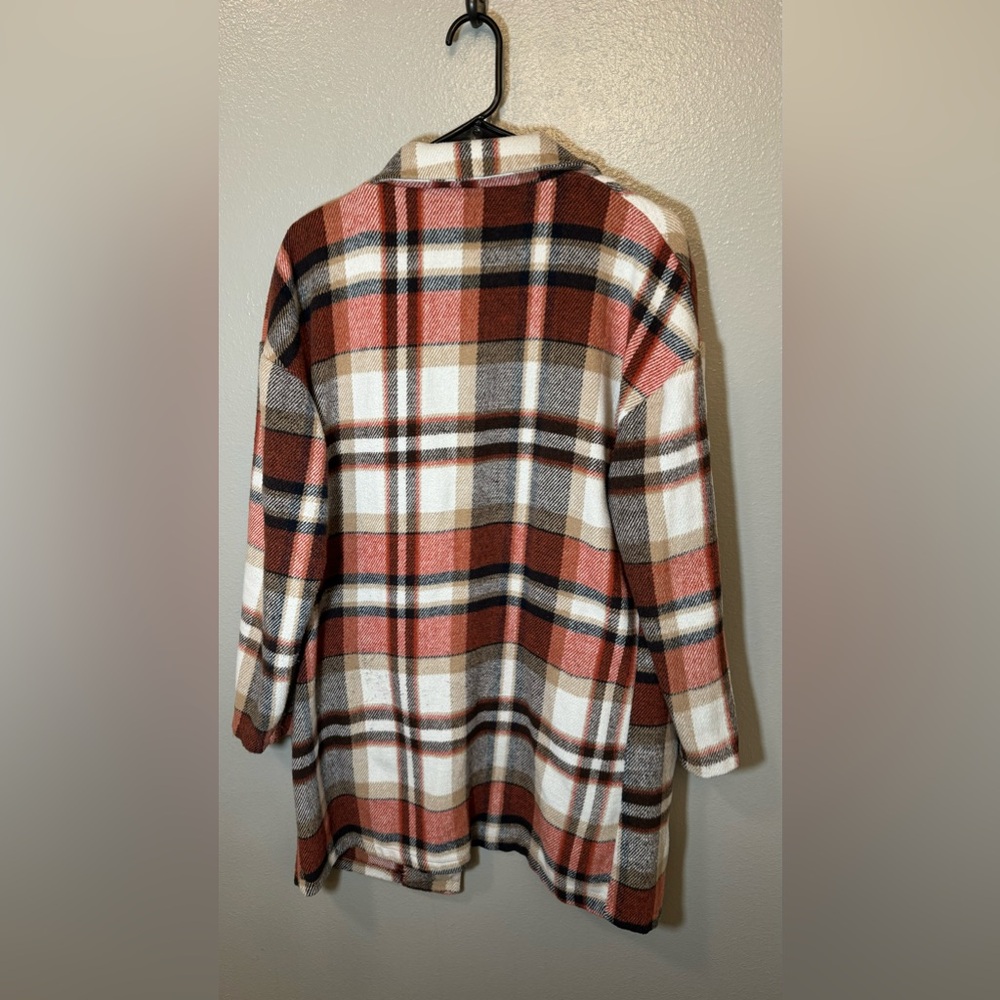 PRETTYGARDEN Plaid Long Coat with Pockets - Picture 5 of 8